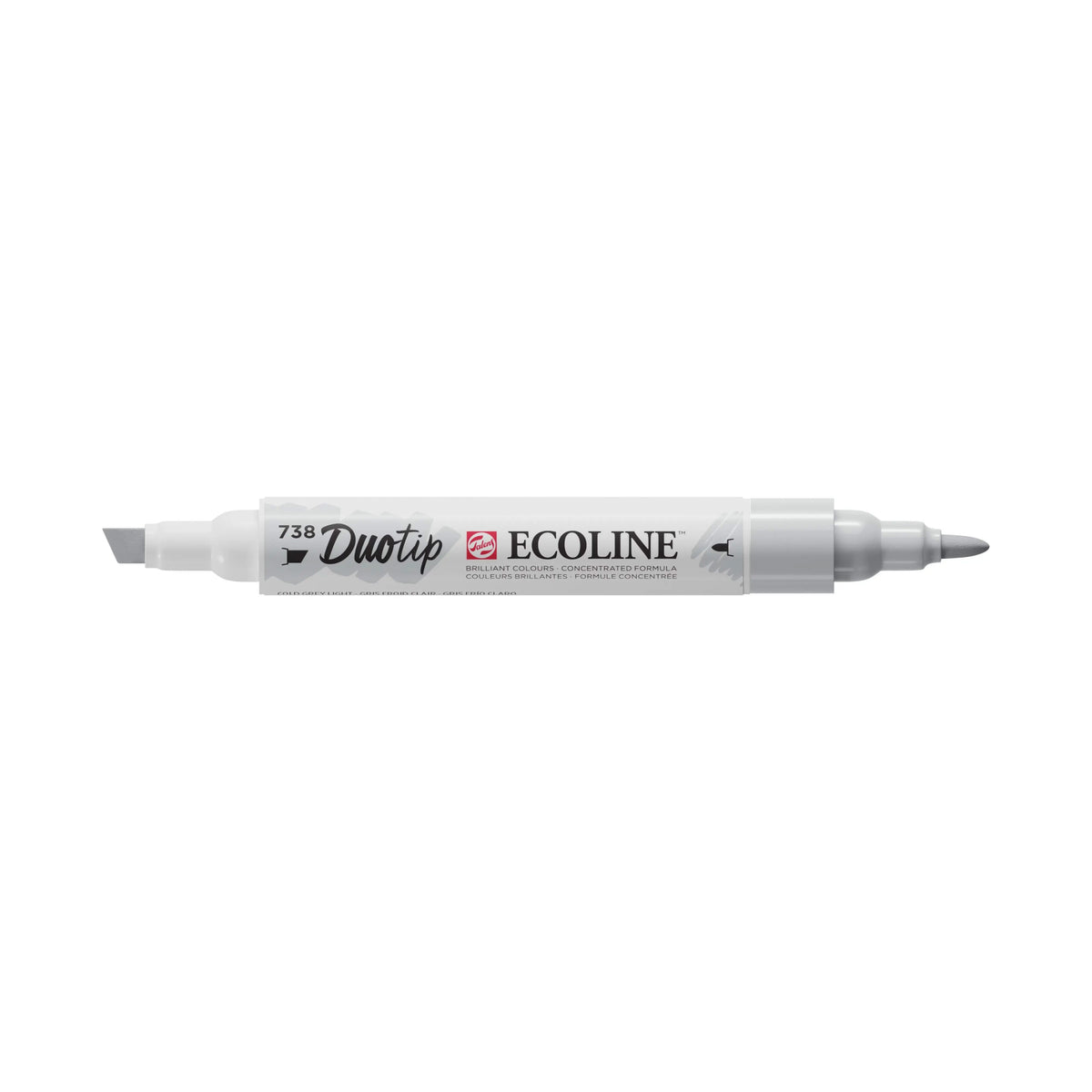 Ecoline Duotip Marker Kaltgrau Hell 738 - Kidis Art