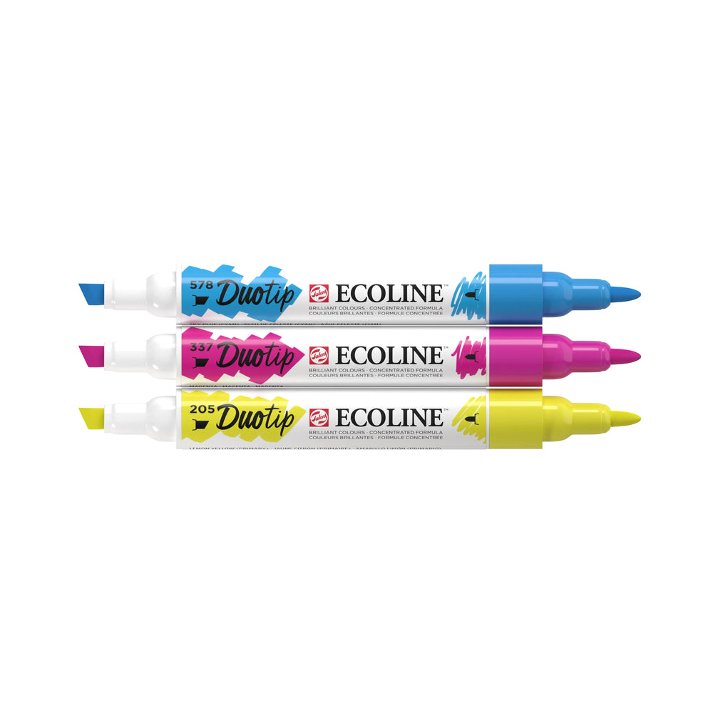 Ecoline Duotip Primärfarben-Set | 3 Farben Ecoline