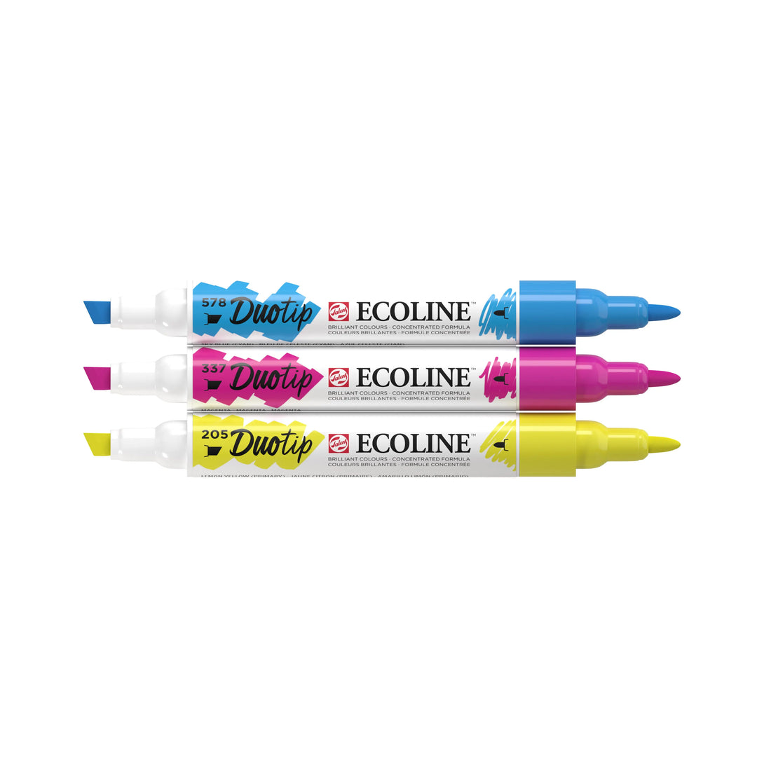 Ecoline Duotip Primärfarben-Set | 3 Farben Ecoline
