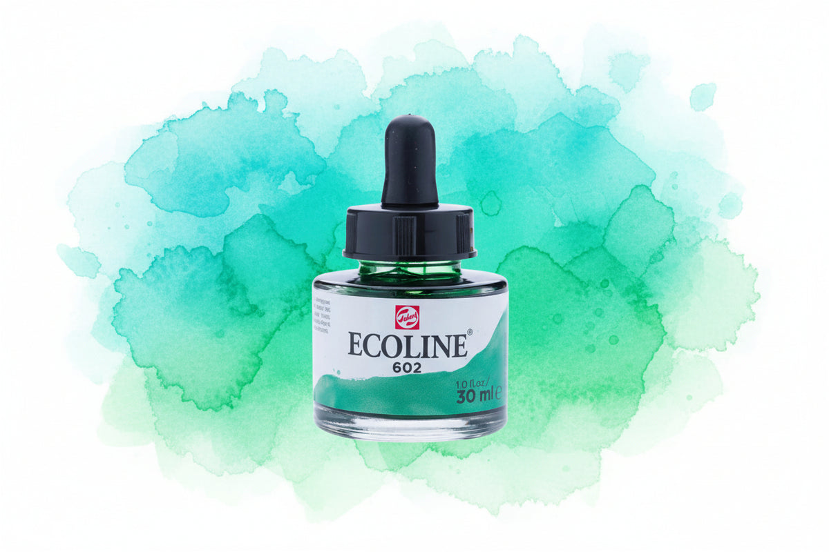 Ecoline Flüssige Wasserfarbe Flasche 30 ml Dunkelgrün 602 - Kidis Art