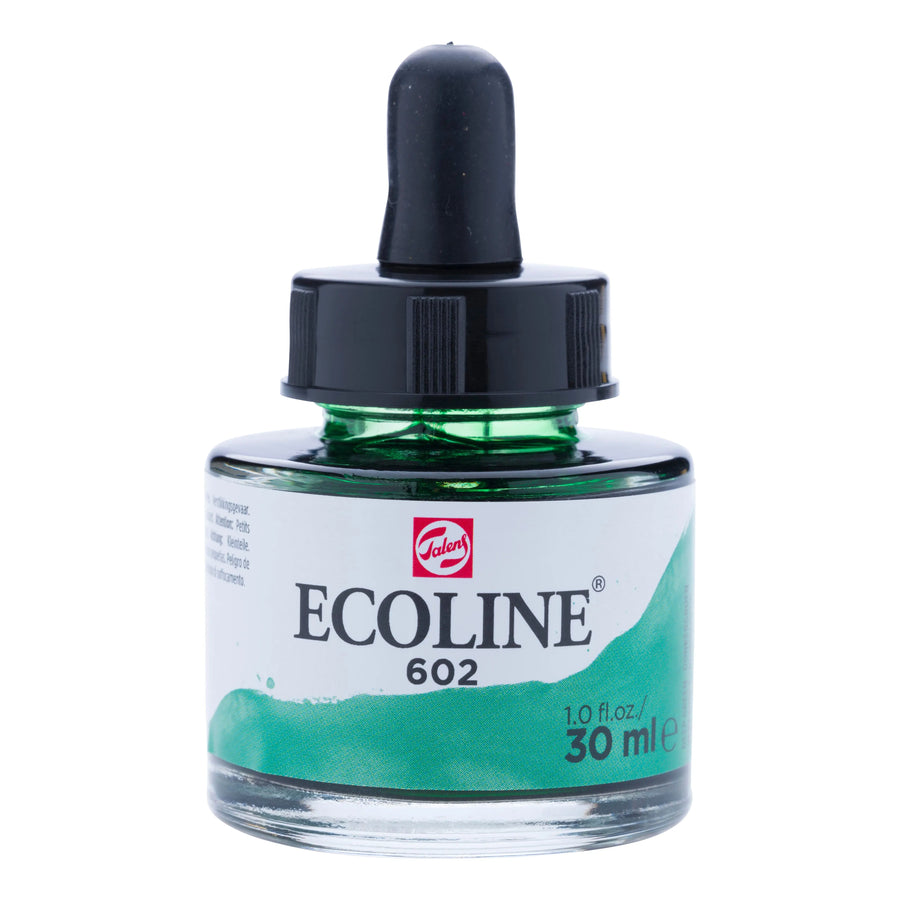 Ecoline Flüssige Wasserfarbe Flasche 30 ml Dunkelgrün 602