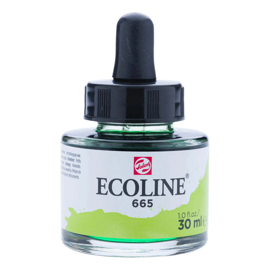 Ecoline Flüssige Wasserfarbe Flasche 30 ml Frühlingsgrün 665