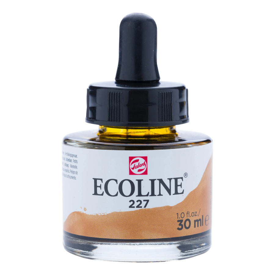 Ecoline Flüssige Wasserfarbe Flasche 30 ml Gelber Ocker 227