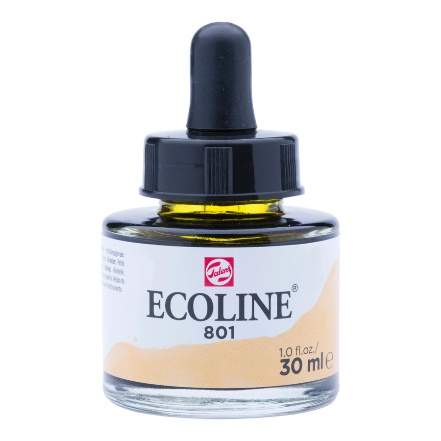 Ecoline Flüssige Wasserfarbe Flasche 30 ml Gold 801