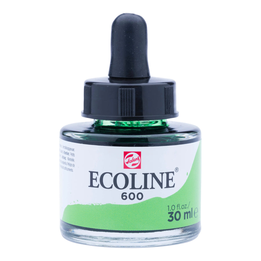 Ecoline Flüssige Wasserfarbe Flasche 30 ml Grün 600