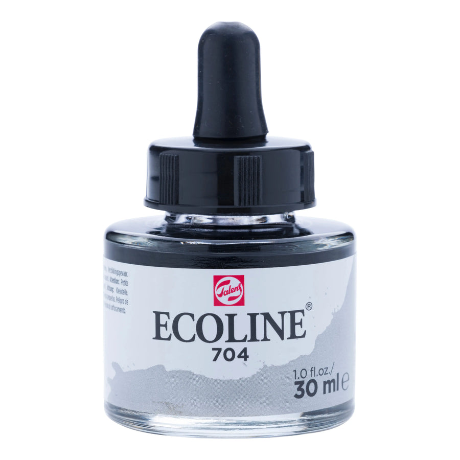 Ecoline Flüssige Wasserfarbe Flasche 30 ml Grau 704