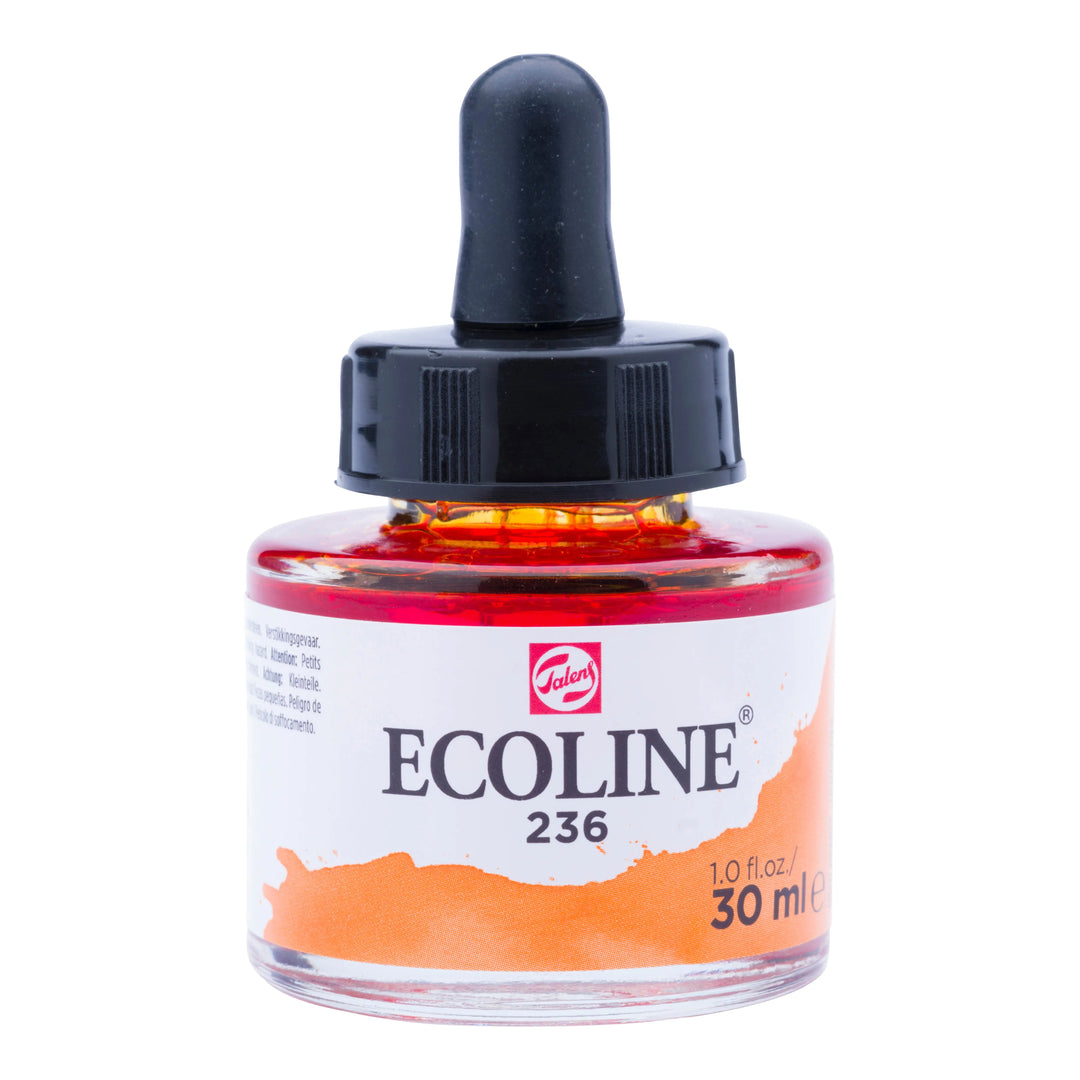Ecoline Flüssige Wasserfarbe Flasche 30 ml Hellorange 236