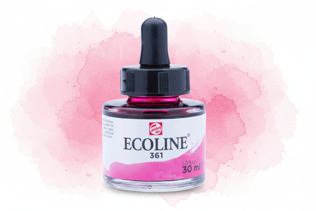 Ecoline Flüssige Wasserfarbe Flasche 30 ml Hellrosa 361 - Kidis Art