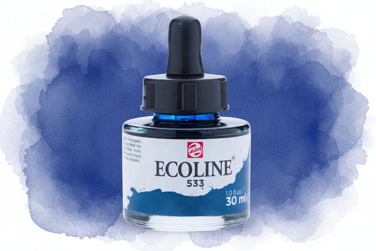 Ecoline Flüssige Wasserfarbe Flasche 30 ml Indigo 533 - Kidis Art