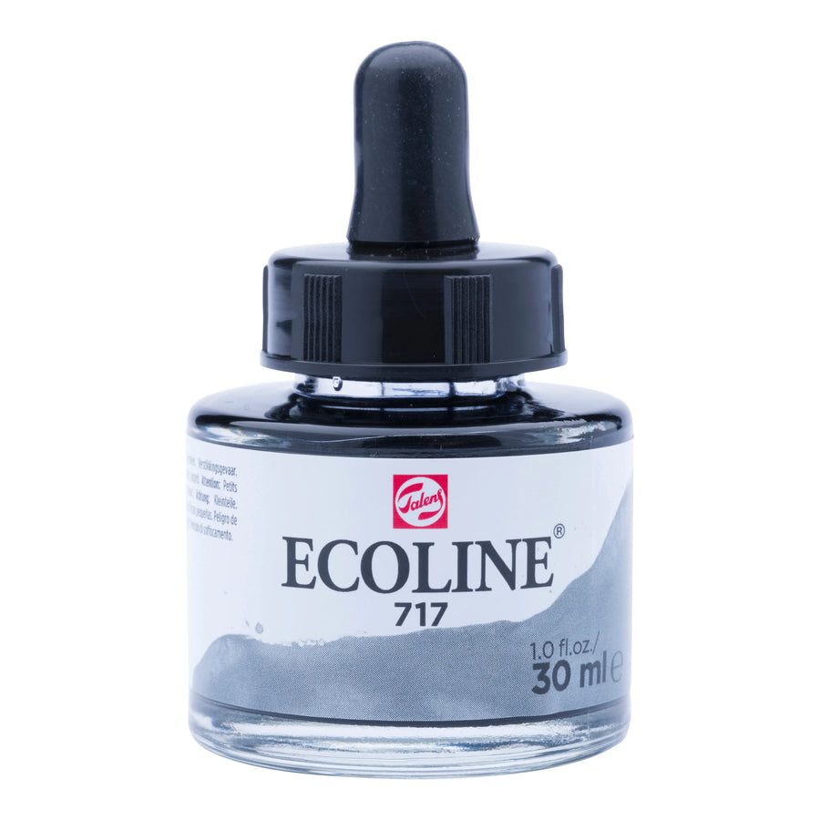 Ecoline Flüssige Wasserfarbe Flasche 30 ml Kaltgrau 717