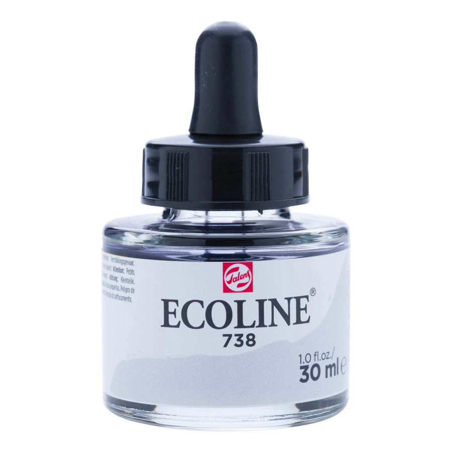 Ecoline Flüssige Wasserfarbe Flasche 30 ml Kaltgrau Hell 738