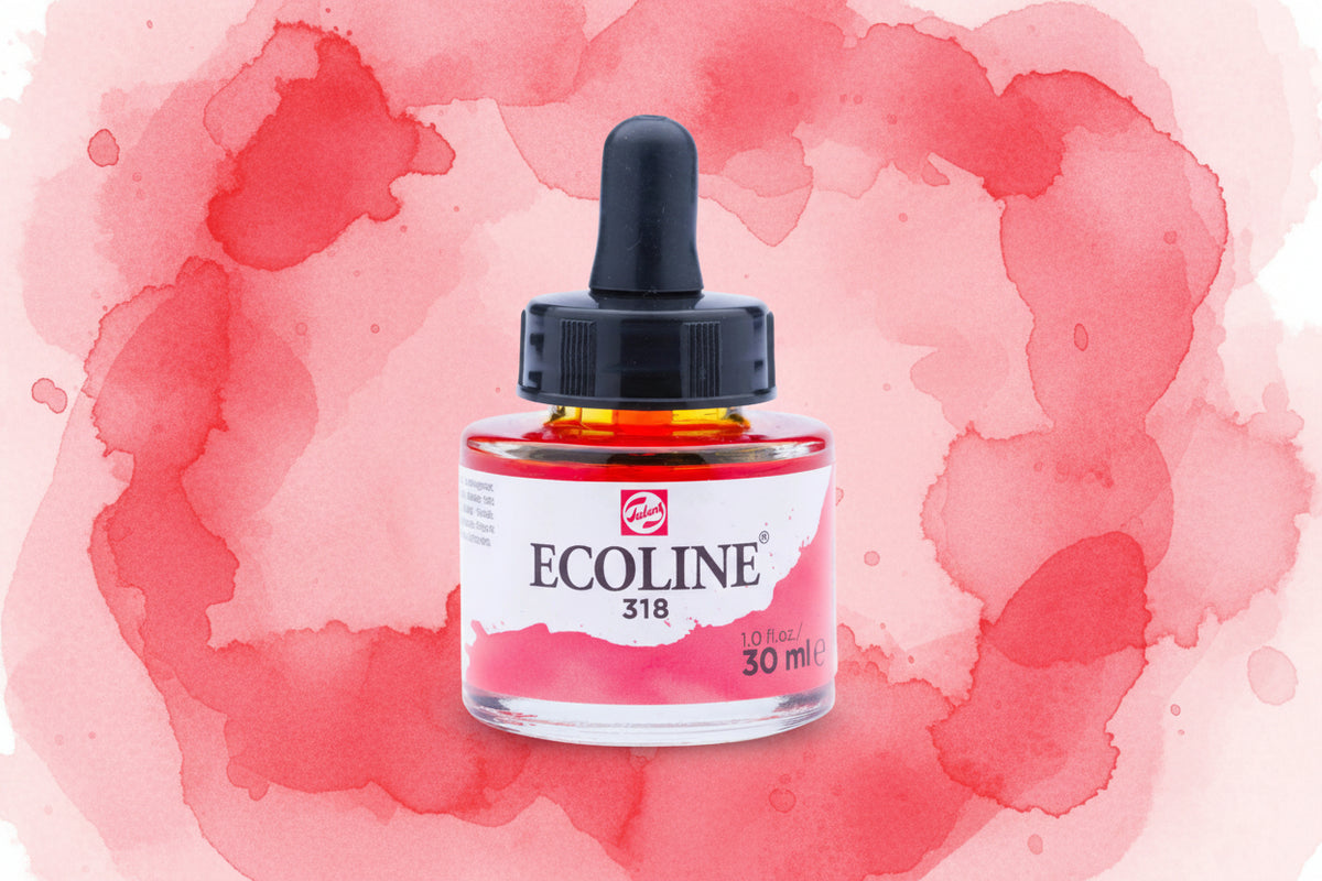 Ecoline Flüssige Wasserfarbe Flasche 30 ml Karmin 318 - Kidis Art