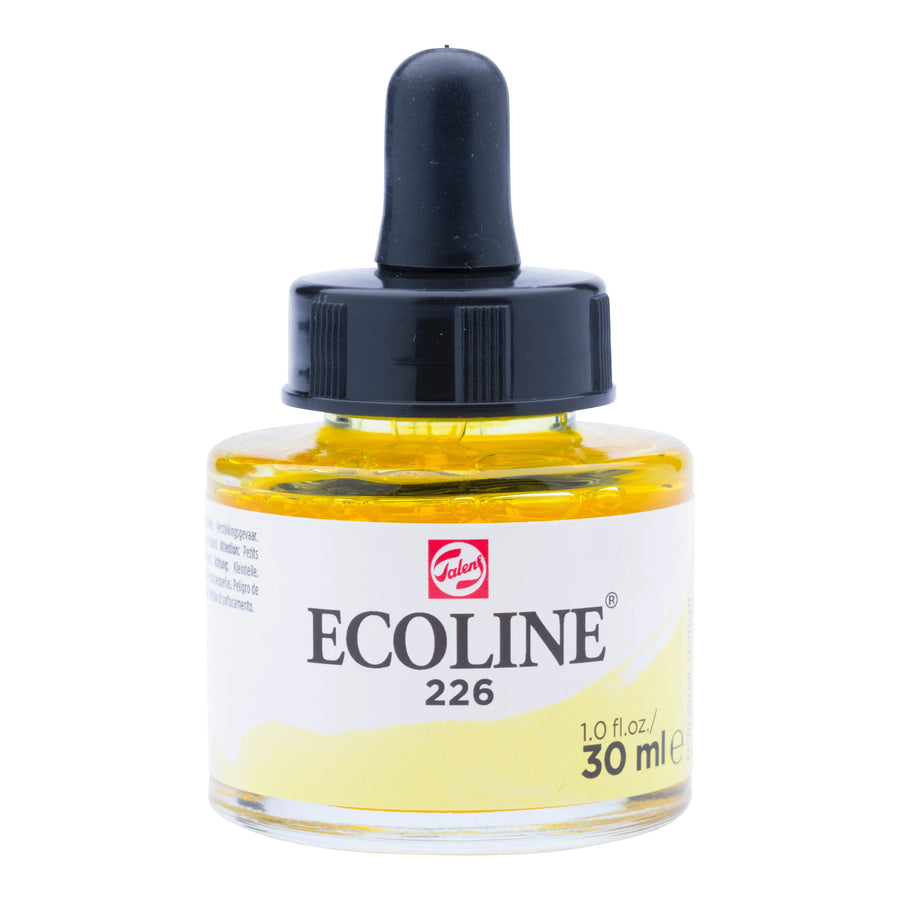 Ecoline Flüssige Wasserfarbe Flasche 30 ml Pastellgelb 226
