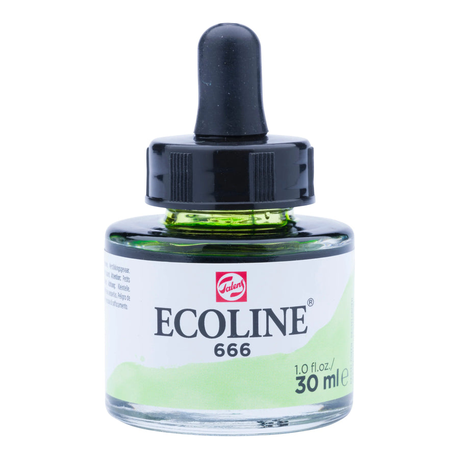 Ecoline Flüssige Wasserfarbe Flasche 30 ml Pastellgrün 666
