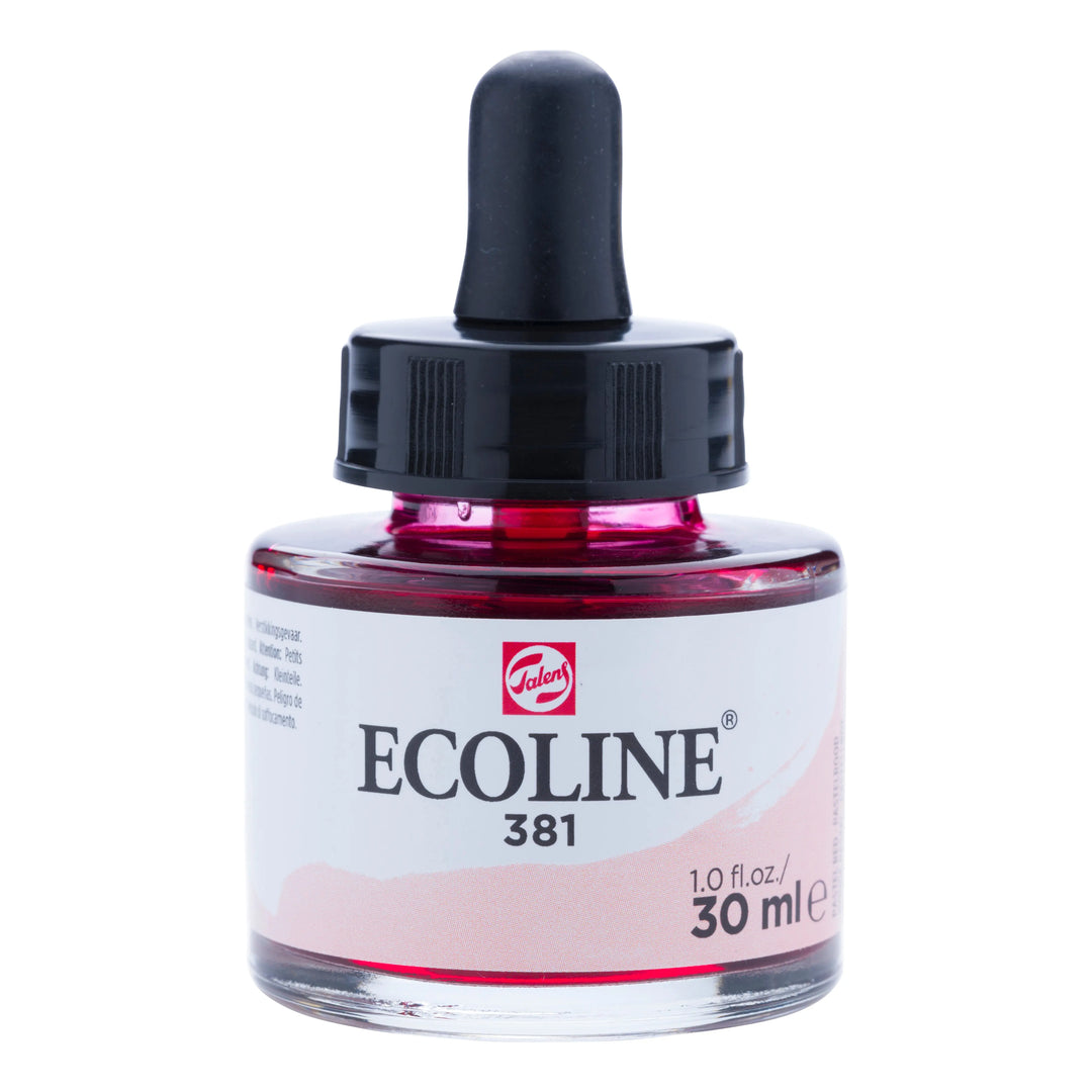 Ecoline Flüssige Wasserfarbe Flasche 30 ml Pastellrot 381