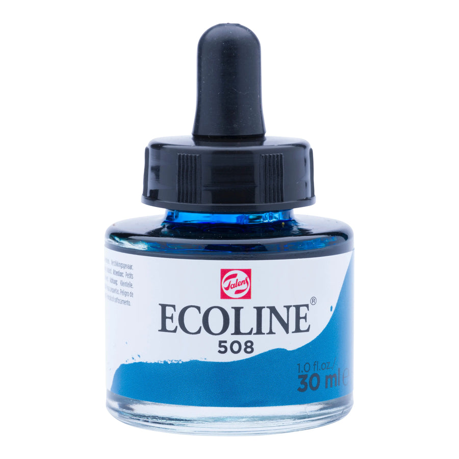 Ecoline Flüssige Wasserfarbe Flasche 30 ml Preussischblau 508