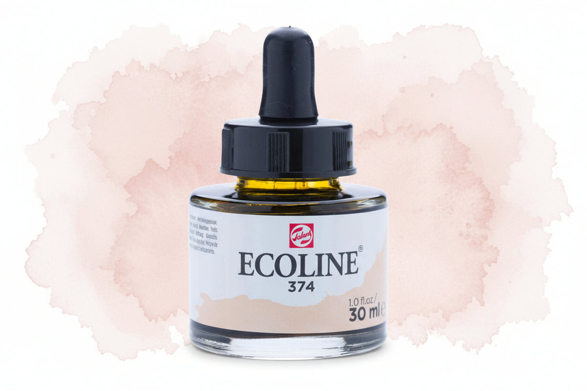 Ecoline Flüssige Wasserfarbe Flasche 30 ml Rosa Beige 374 - Kidis Art