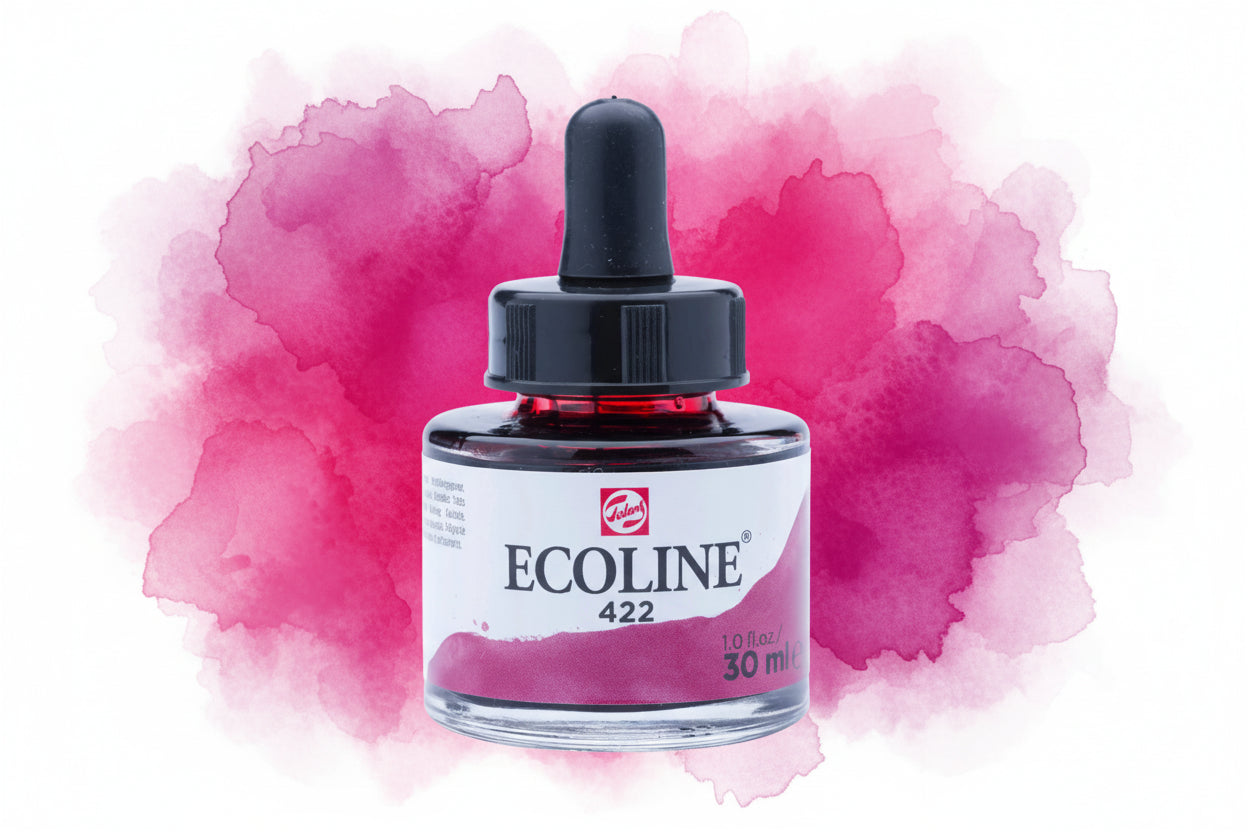 Ecoline Flüssige Wasserfarbe Flasche 30 ml Rotbraun 422 - Kidis Art