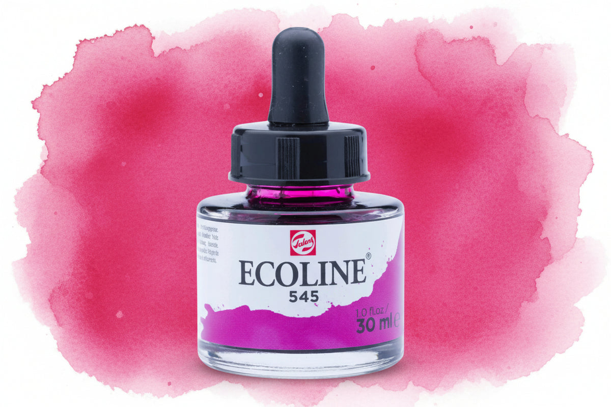 Ecoline Flüssige Wasserfarbe Flasche 30 ml Rotviolett 545 - Kidis Art