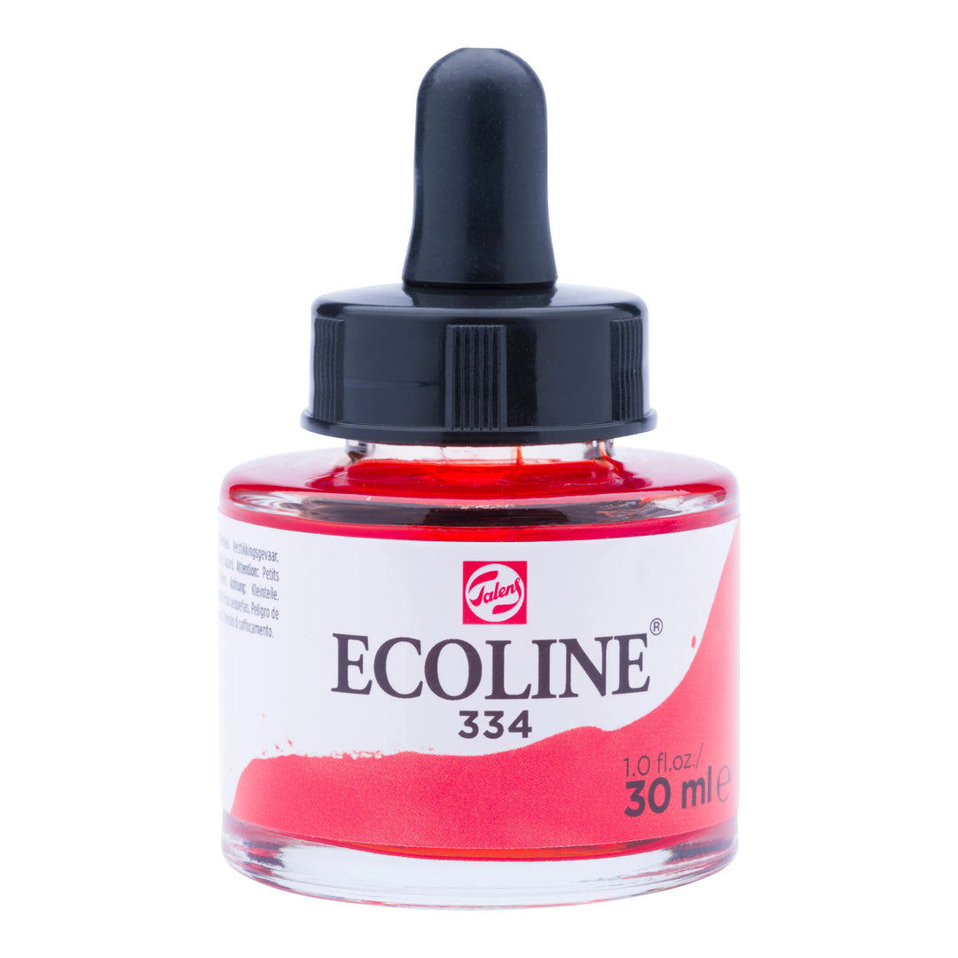 Ecoline Flüssige Wasserfarbe Flasche 30 ml Scharlach 334