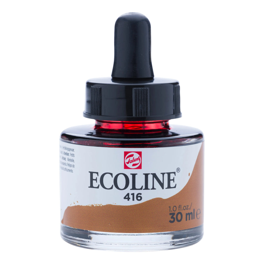 Ecoline Flüssige Wasserfarbe Flasche 30 ml Sepia 416