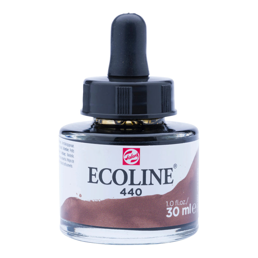 Ecoline Flüssige Wasserfarbe Flasche 30 ml Sepia Dunkel 440