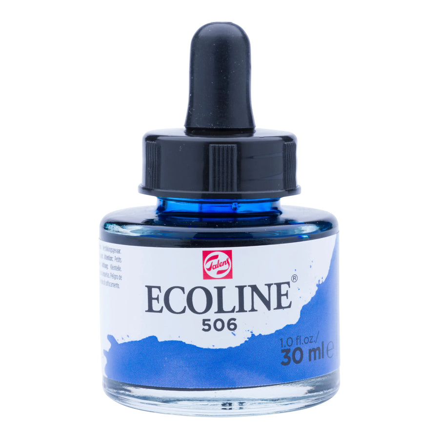 Ecoline Flüssige Wasserfarbe Flasche 30 ml Ultramarin Dunkel 506