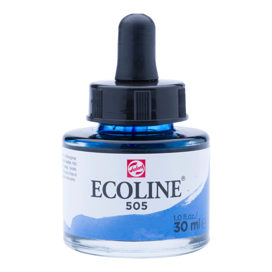 Ecoline Flüssige Wasserfarbe Flasche 30 ml Ultramarin Hell 505