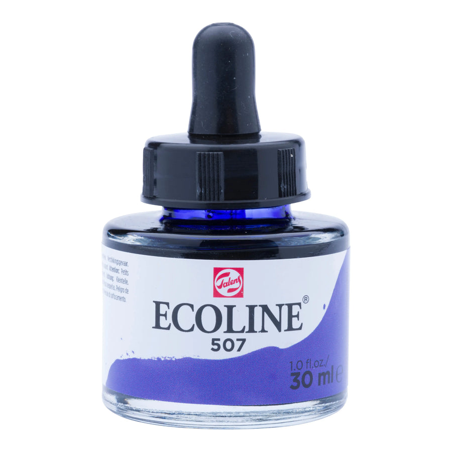 Ecoline Flüssige Wasserfarbe Flasche 30 ml Ultramarinviolett 507
