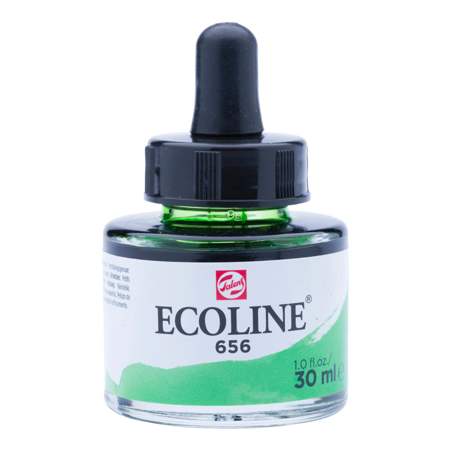 Ecoline Flüssige Wasserfarbe Flasche 30 ml Waldgrün 656