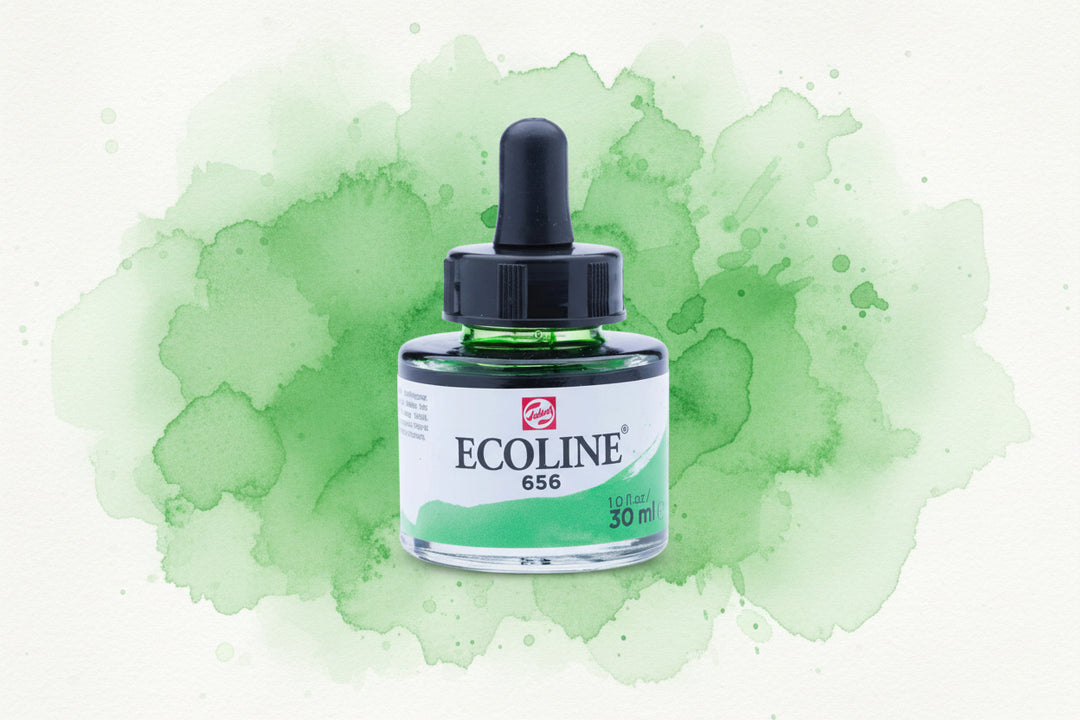 Ecoline Flüssige Wasserfarbe Flasche 30 ml Waldgrün 656 - Kidis Art