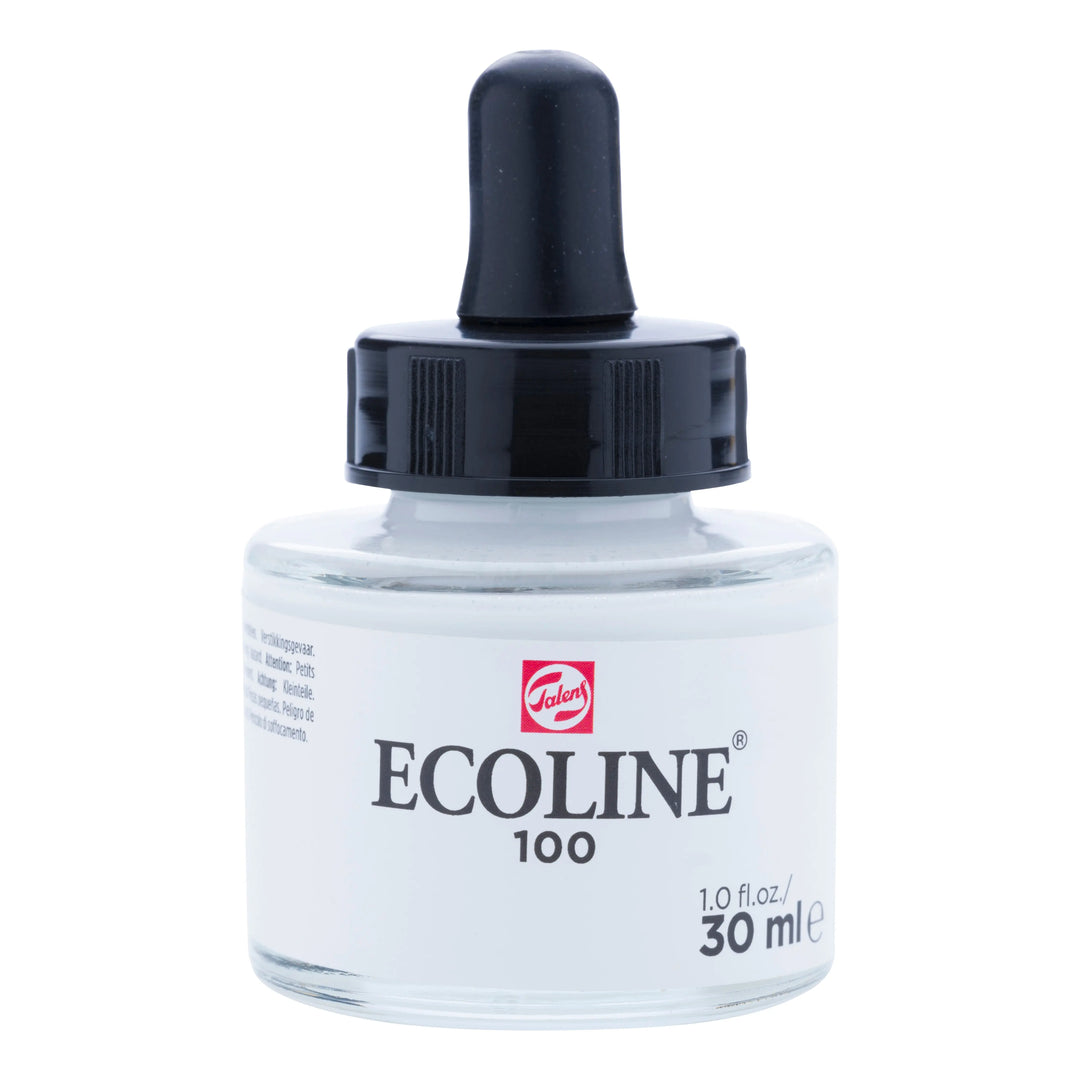 Ecoline Flüssige Wasserfarbe Flasche 30 ml Weiß 100