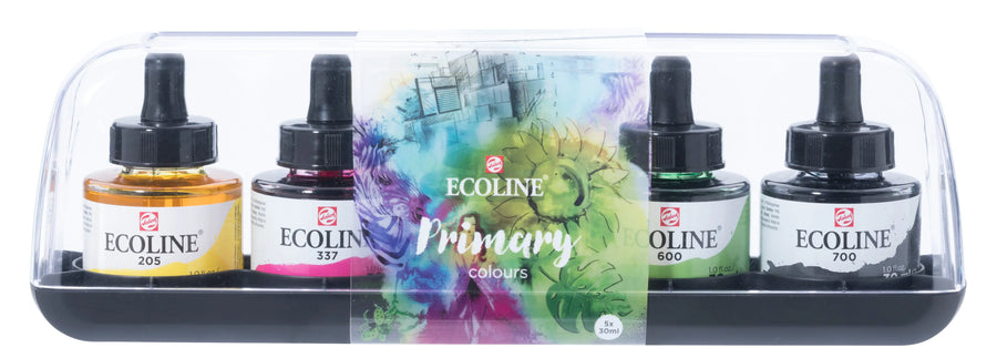 Ecoline Flüssige Wasserfarbe Set Primär | 5 x 30 ml