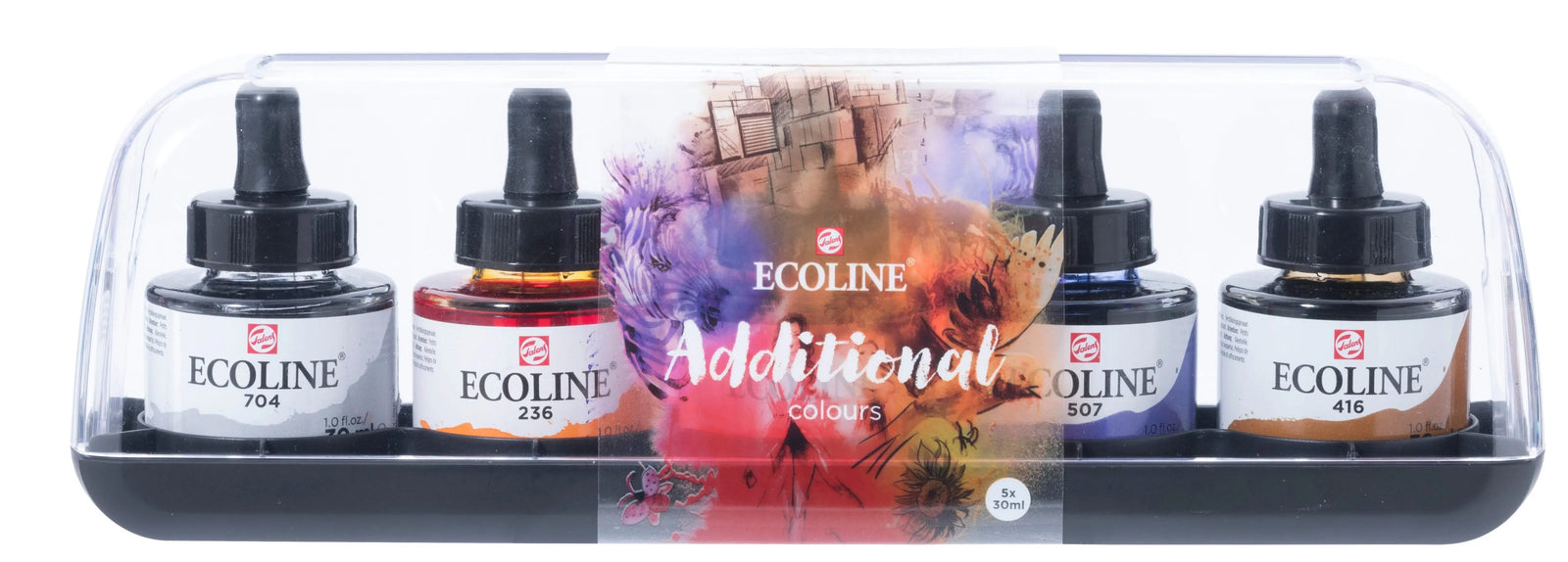 Ecoline Flüssige Wasserfarbe Set Zusätzlich | 5 x 30 ml - Kidis Art