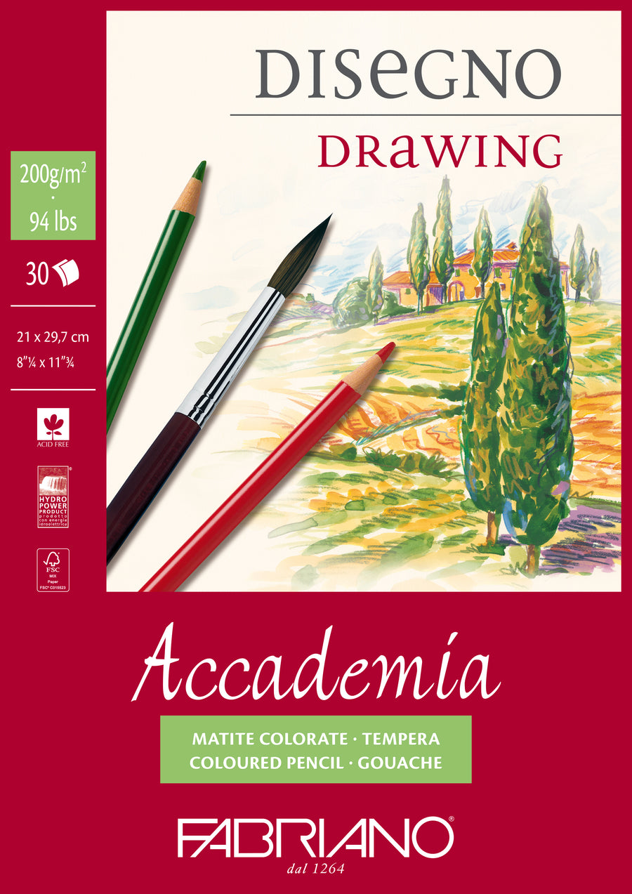 Fabriano Accademia Block geleimt - A4 - 200g - 30 Blatt