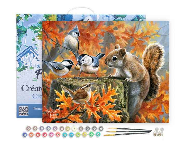 FiguredArt Malen Nach Zahlen 40x50cm Eichhörnchen Keilrahmen - Kidis Art