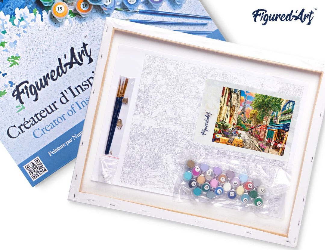 Malen nach Zahlen 40x50cm auf Keilrahmen gespannt Figured’Art Pariser Passage