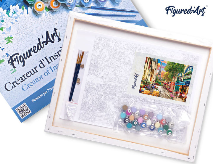 Malen nach Zahlen 40x50cm auf Keilrahmen gespannt Figured’Art Pariser Passage