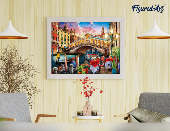 Malen nach Zahlen 40x50cm ohne Keilrahmen Figured’Art Rialtobrücke