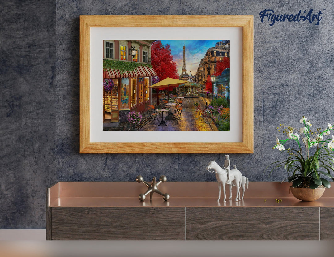 Malen nach Zahlen 40x50cm ohne Keilrahmen Figured’Art Veranda in Paris