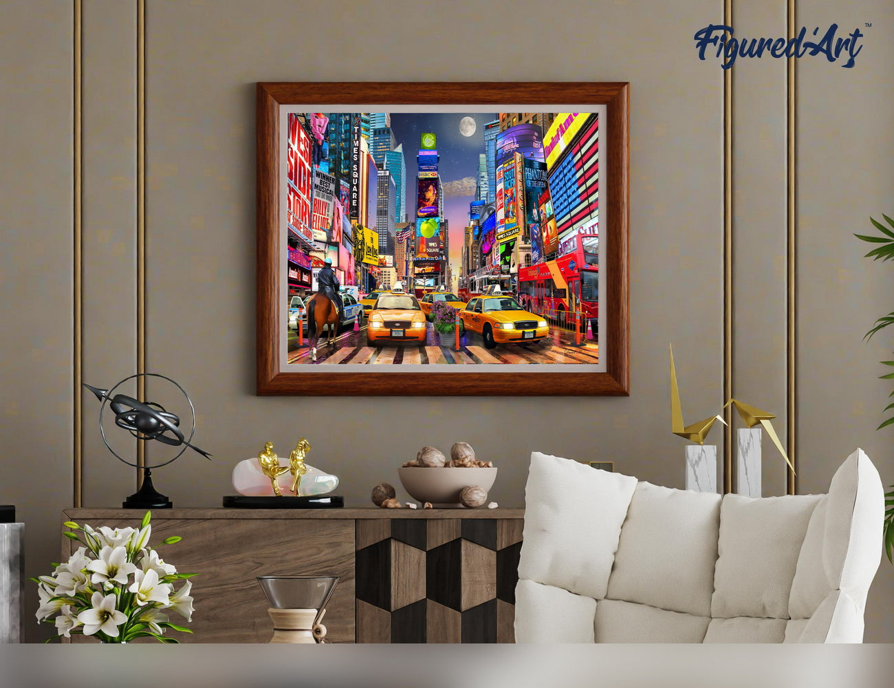 Malen nach Zahlen 40x50cm ohne Keilrahmen Figured’Art Timesquare - Kidis Art