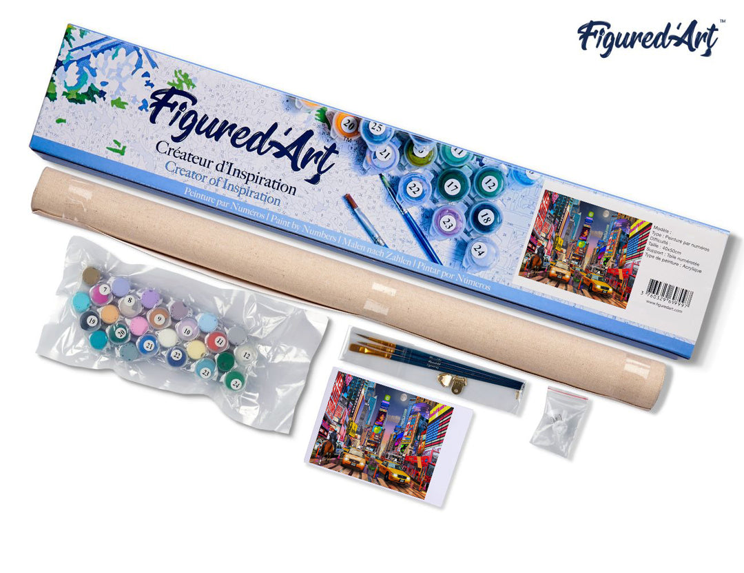 Malen nach Zahlen 40x50cm ohne Keilrahmen Figured’Art Timesquare