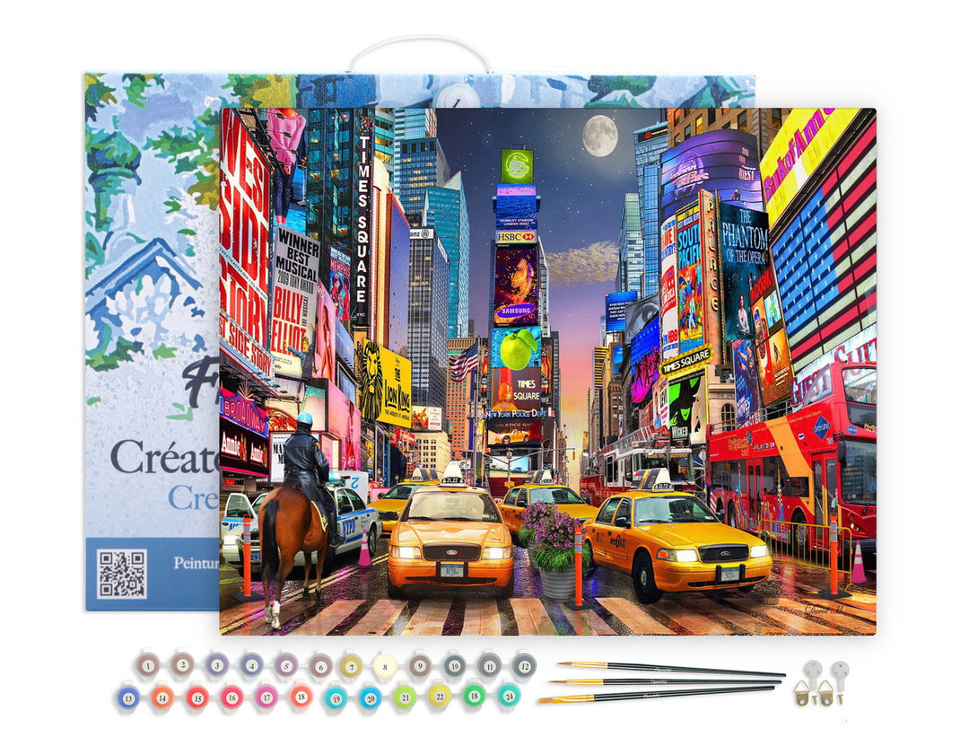 Figured'Art Malen nach Zahlen 40x50cm auf Keilrahmen gespannt Timesquare - Kidis Art