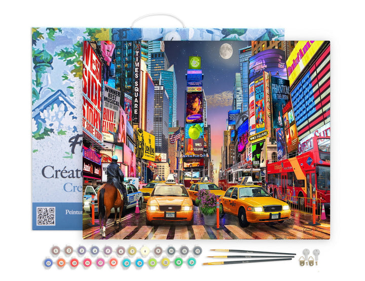 Figured'Art Malen nach Zahlen 40x50cm auf Keilrahmen gespannt Timesquare - Kidis Art