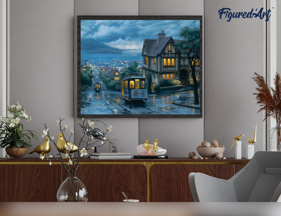 Malen nach Zahlen 40x50cm ohne Keilrahmen Figured’Art Alte Tram - Kidis Art