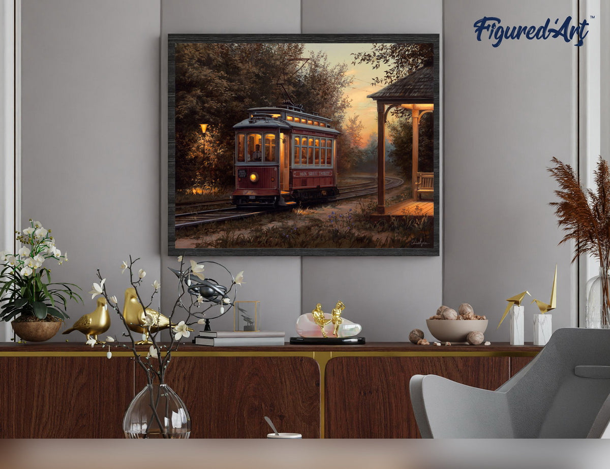 Malen nach Zahlen 40x50cm ohne Keilrahmen Figured’Art Tramstation - Kidis Art