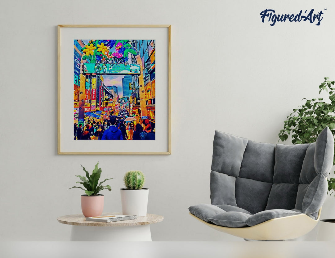 Malen nach Zahlen 40x50cm ohne Keilrahmen Figured’Art Tokyo Harajuku