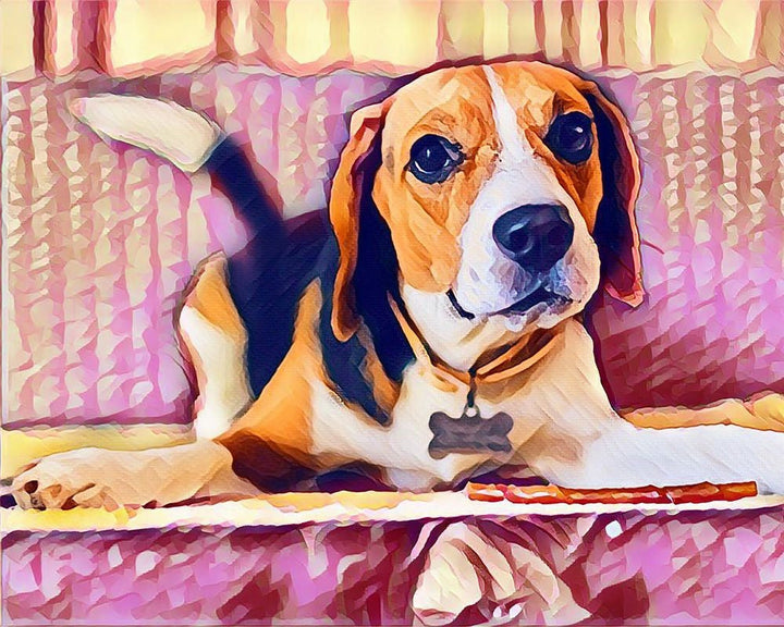Kreuzstich 32x40cm – Herziger Beagle