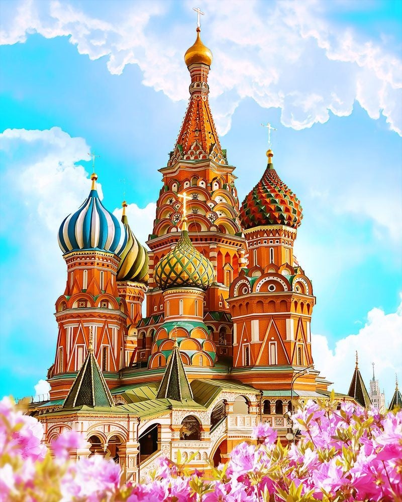 Kreuzstich 32x40cm – Basilius-Kathedrale - Kidis Art