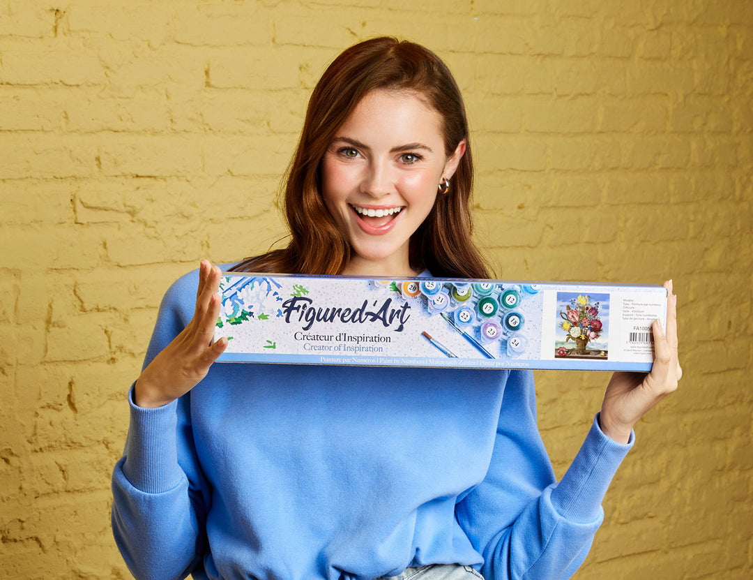 Malen nach Zahlen 40x50cm ohne Keilrahmen Figured’Art Blumenstrauss – Ambrosius Bosschaert